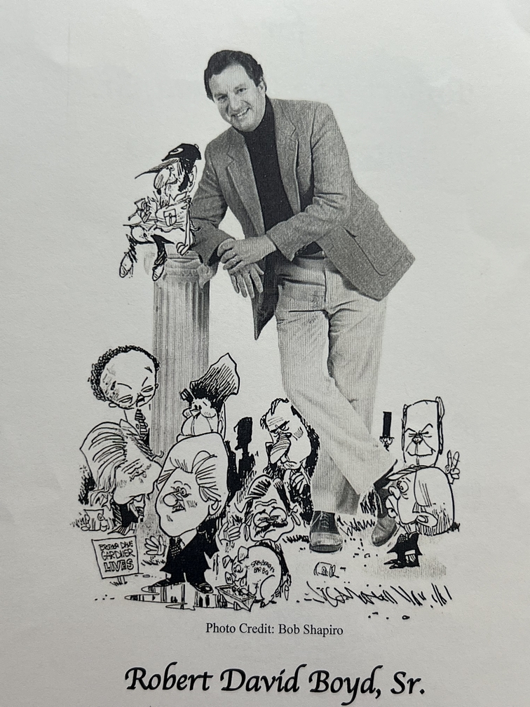 David Boyd Sr with Caricatures