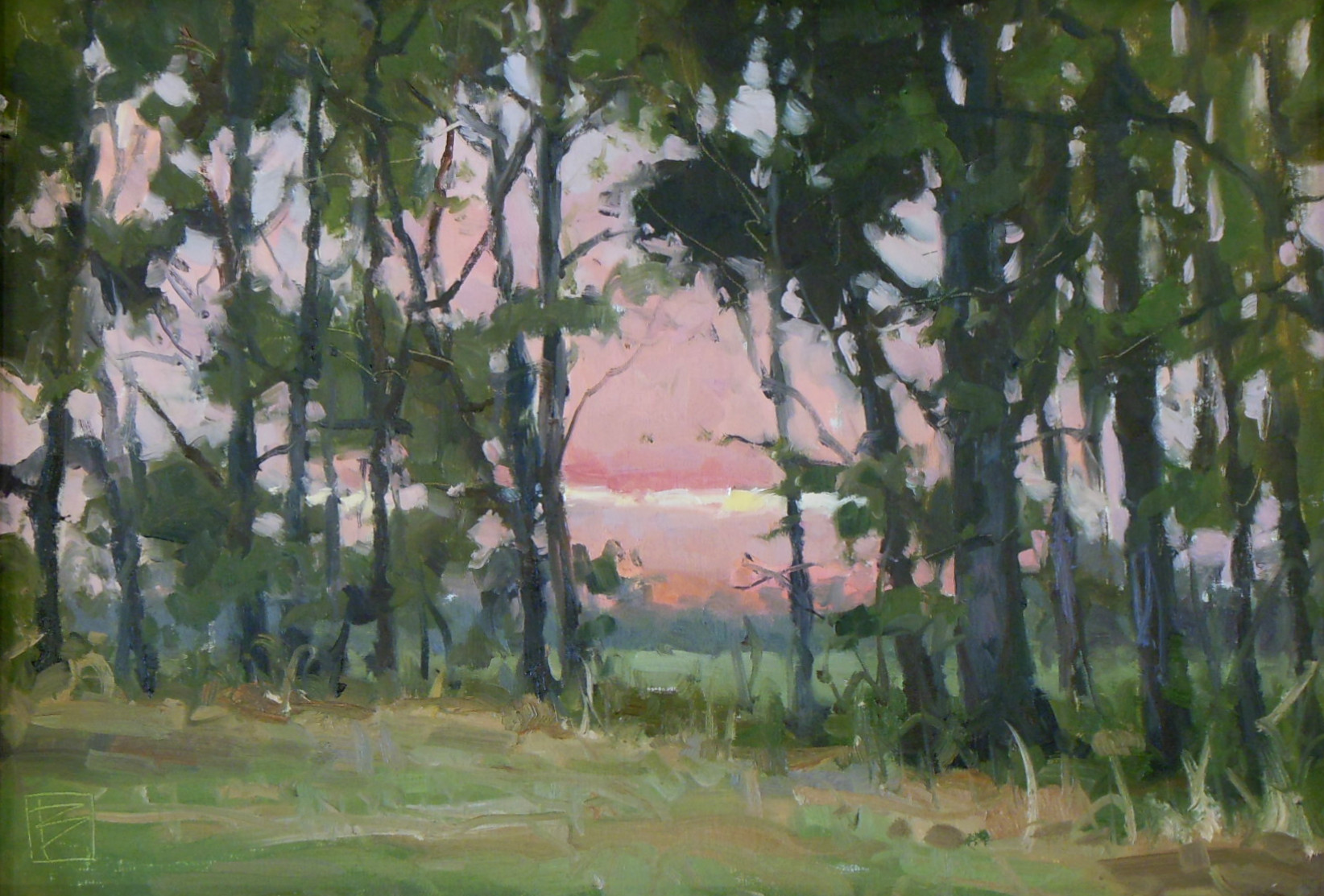 Sunrise at Big Red Oak by David Boyd Jr Oil on Linen 16x20