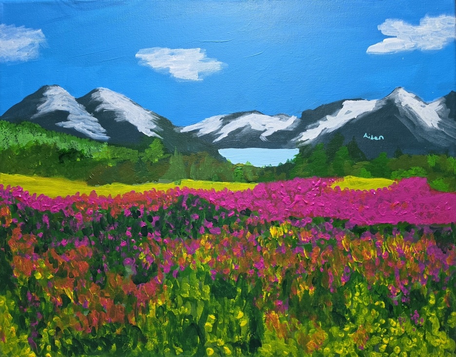Snow Peak in Summer by Aiden Yoon Sim 5th Grade