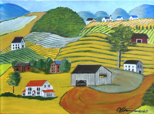 Farm-scape at Dawn M017