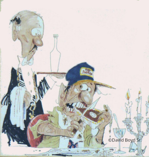 Redneck drawing 1 by David Boyd Senior