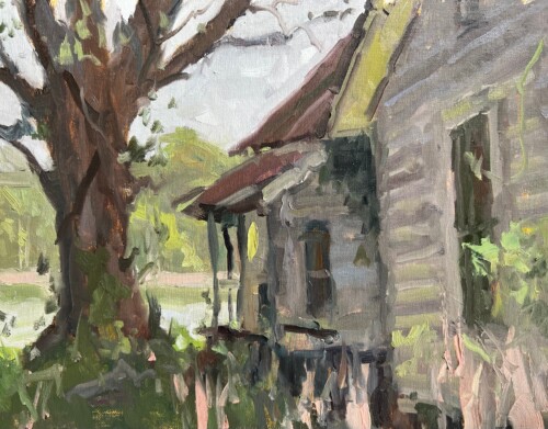 Riverside by David Boyd Jr Oil on linen 11x14