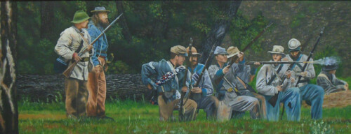 Confederate Firing Line by Shane Williams unframed