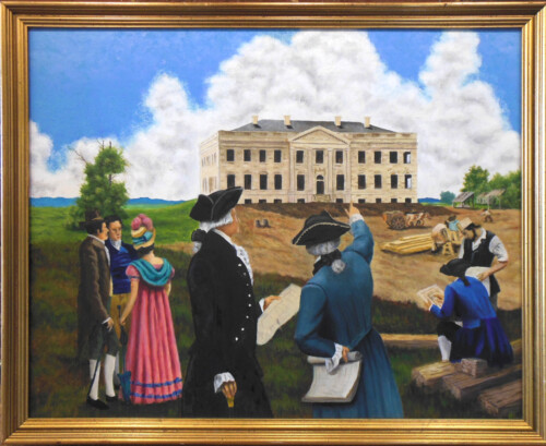 George Washington surveying Construction of The White House by Shane Williams