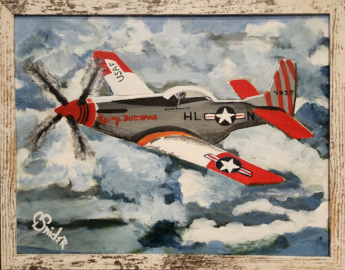 WWWII P-51 Mustang fighter jet by Carla Snider