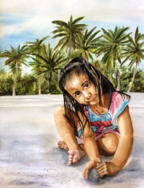 Chris Hagebak Joy watercolor NACT Salon Blanc 2020