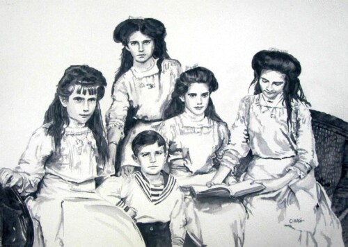 Chris Hagebak Romanovs watercolor Tokyo Metropolitan Art Museum Salon Blanc 2013