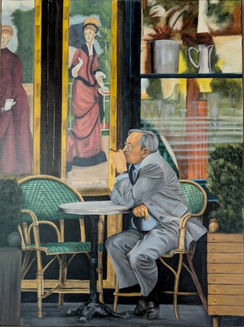 Sitting alone at a table for two by Steve Boykin